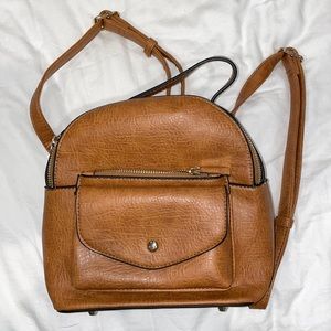 Brown Target mini backpack